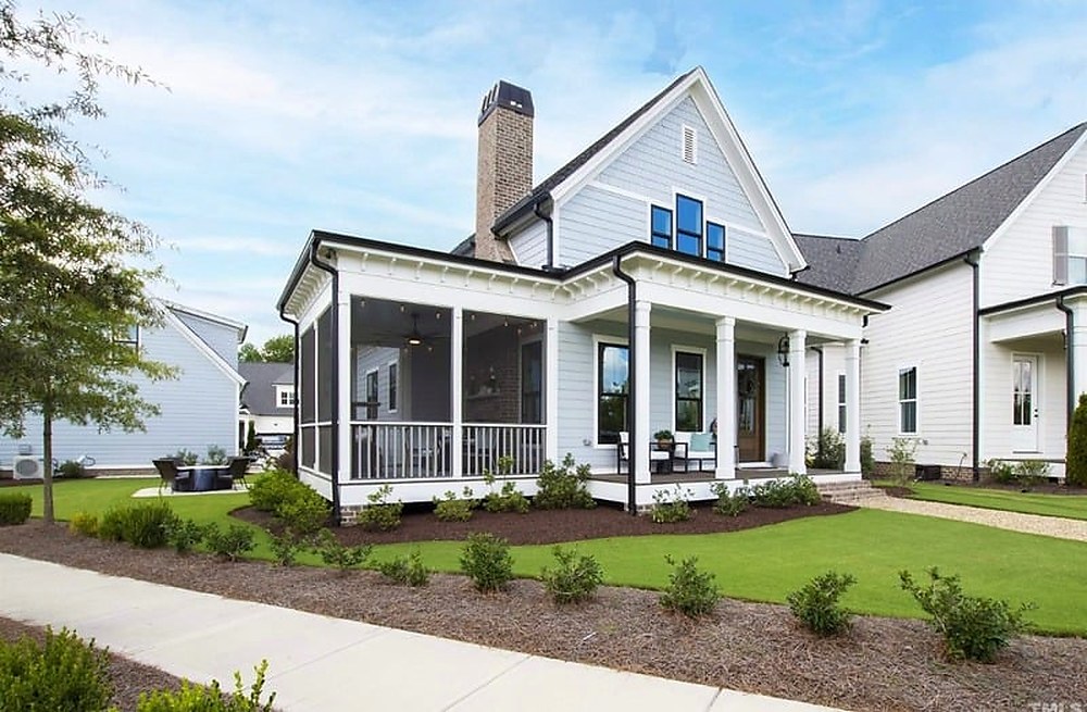 Farmhouse with wraparound porch