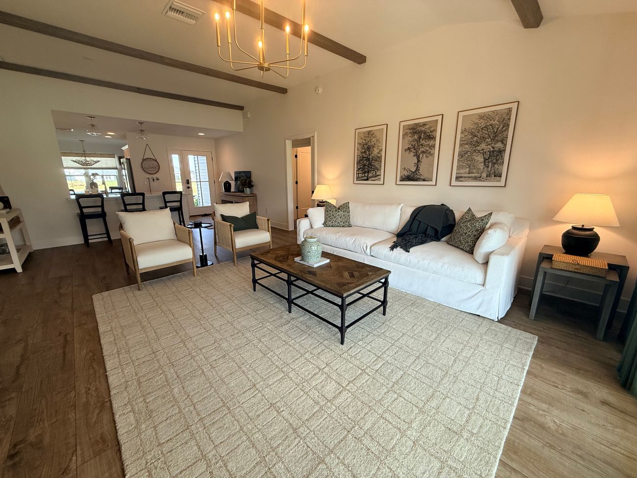 Cozy living room seating area