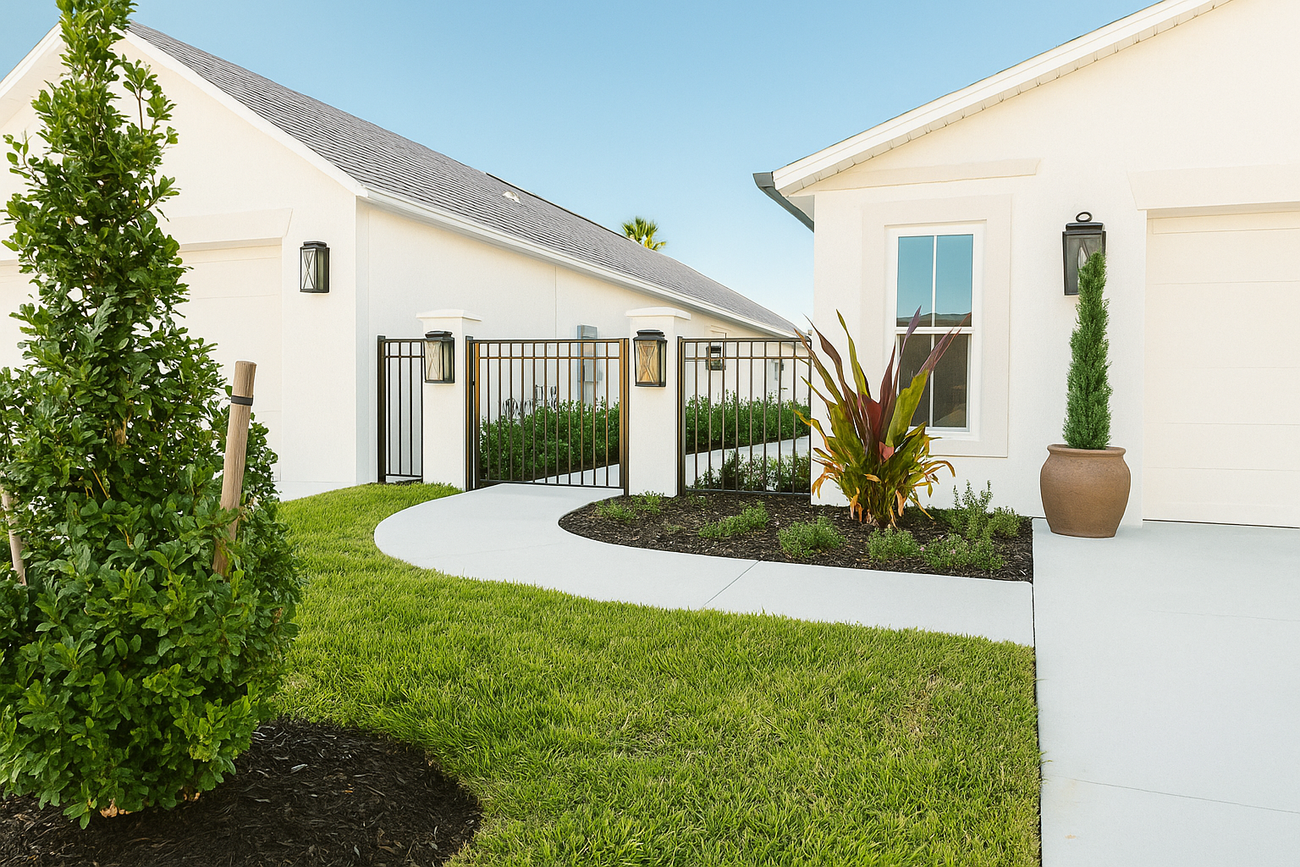 Well Point Courtyard Villa — courtyard entrance in The Villages, FL